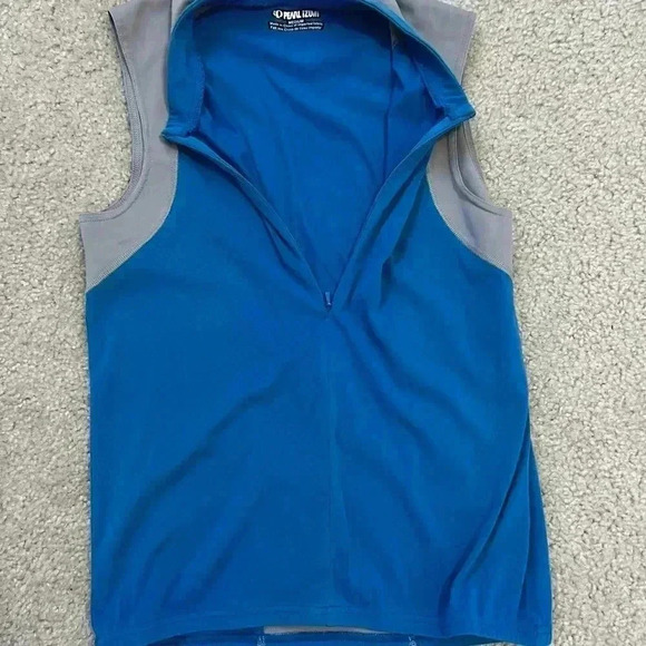Pearl Izumi Jersey Sleeveless Shirt 1/4 Zip Size Medium Blue Cycling Biking 1803 - Picture 2 of 13